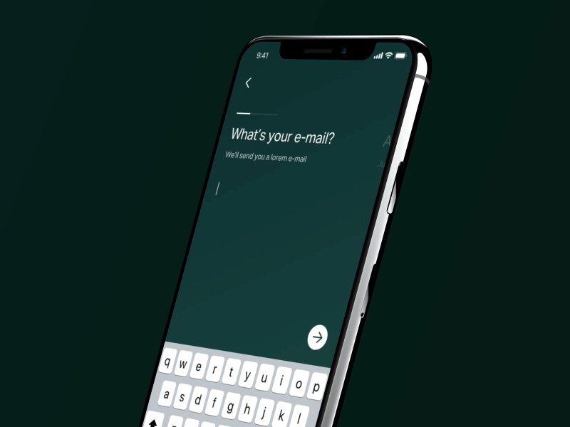 (2018) Simple Signup dark email exclusive green iphone password signup simple ui ux verification