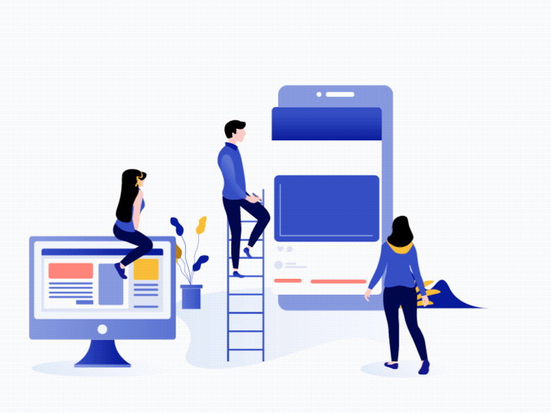 Creative report illstration concept 2018 ae backend clean color dashboard data design illustration motion pc ui ux vector web