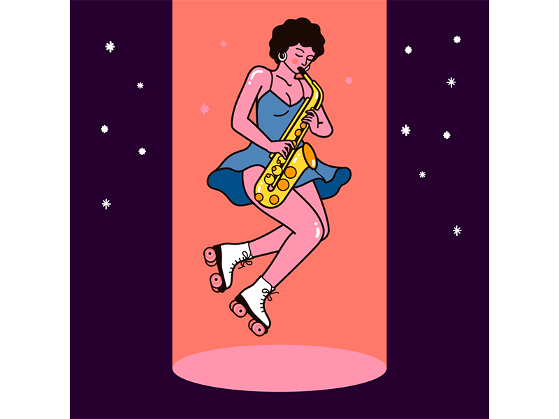 1985 animation flat illustration vector