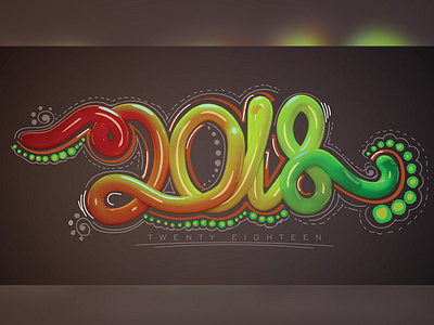 2018 3d 3d art c4d cinema4d design gradient illustration illustrator logo typography