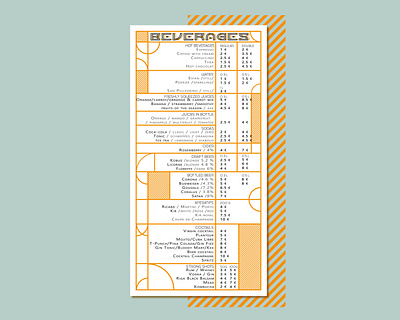 Beverages menu design bar menu editorial design graphic design layoutdesign menu menu design menu layout table card