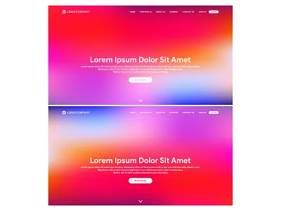 Landing Page with Gradient Mesh Colourfull colorful digital flat gradient gradient mesh header hero header homepage interface internet landing landing page layout meshfill meshfill art responsive template theme page web webpage website wireframe page