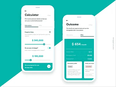 Mortgage Calculator app calculator mobile mortgage ui ux ux design