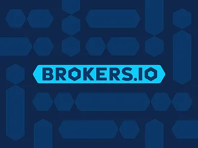 Brokers.IO Block Chain Pattern block chain crypto currency design hexagon logo logotype pattern type typography