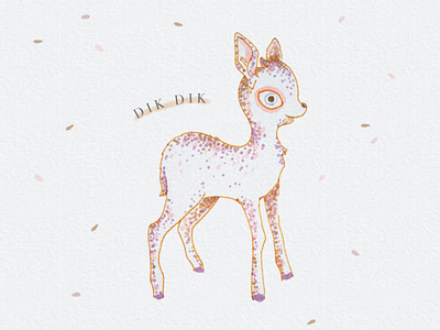 DikDik animal animal art animal illustration cute animal cute illustration dikdik handdrawn handdrawn art handdrawn illustration illustration illustration art ink ink art ink illustration pastel pastel illustration