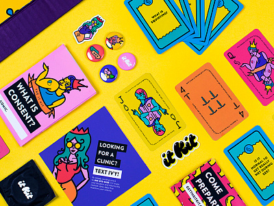 The It Kit Sex Ed Prototype buttons health print prototype sex ed sex education sexual subscription box