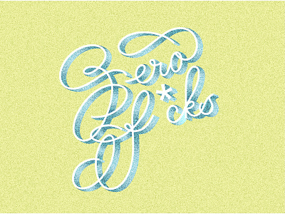 Zero Fcks handlettering illustration lettering typography vector vector lettering