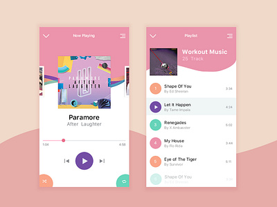 Daliy ui-音乐类APP界面 daliy ui ui 界面