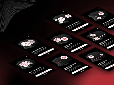 Superplayer App - Feature block screens app branding dark design icon illustration interaction ios mobile music player product song ui ux vector