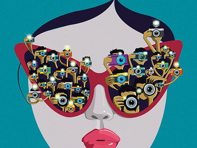 Rayban art direction illustration