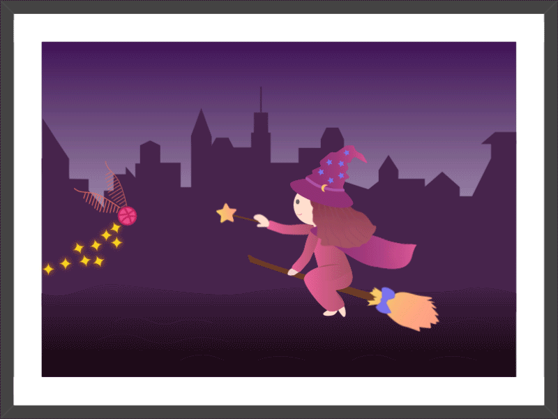 Hello Dribbble! animation illustration magic ball
