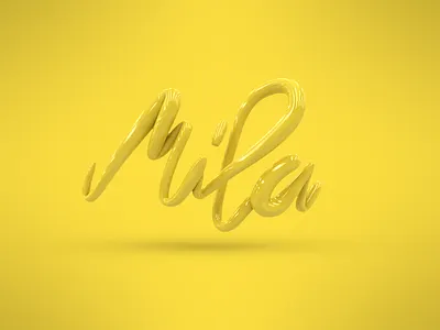 Mila 3d c4d design lettering