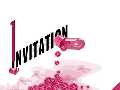 Dribbble invitation Pill invitation