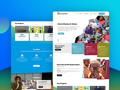 Hevis Center - Non Profit Organization donation foundrasing illustration non profit organization web design webdesign website concept wordpress