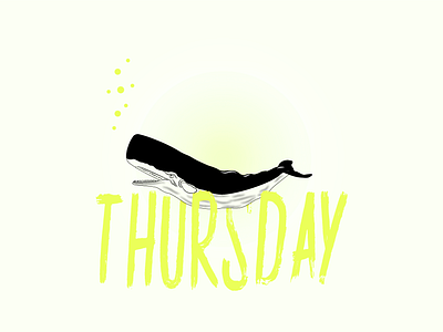 Thursday Whale adobe illustrator digital illustration thursday whale yellow