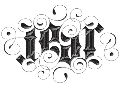 Fear Ambigram ambigram fear feardrops flip flourish lettering