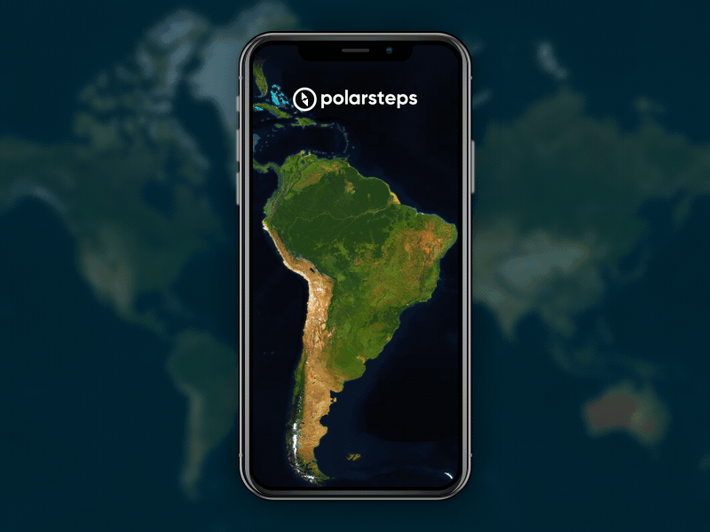 Polarsteps Onboarding Animation animation onboarding onboarding screen travel travel app trip ui