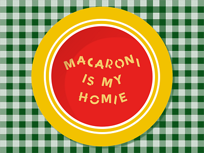 Macaroni is my homie gingham green homie italian italian food italian restaurant italiano macaroni pasta penne plate ravioli red restaurant rigatoni sauce soup spaghetti tablecloth yellow