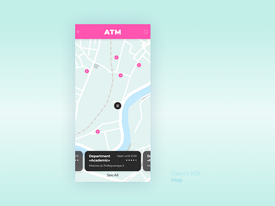 029 Map bank app dailyui map place ui