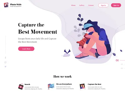 Photography banner illustration photo photography photography web web web banner web design