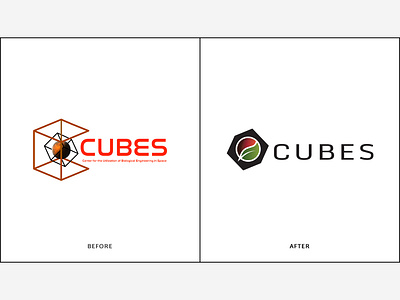 CUBES: Before & After branding logo