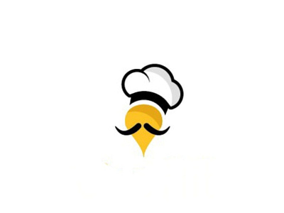 Chef pinhead logo adorable chef design food funny icon illustration kitchen location logo minimal pin up simple