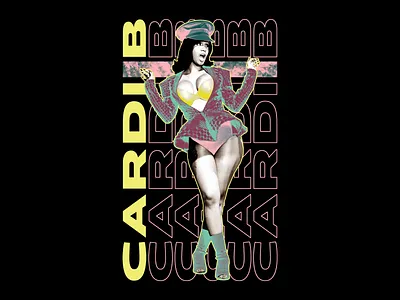 Cardi B - Bardi Gang apparel fashion neon photomanipulation type typography