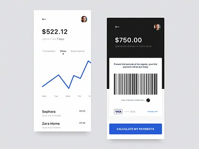 Fintech Transaction Mobile Application analytics app design bitcoin blockchain business chart clean cryptocurrency dashboard decentralized platform design exchange informational graphic interaction interface mobile product web