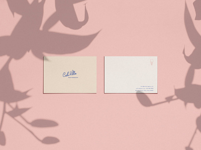 Cali Villa Photography Notecard branding cali california coastal collateral design ice cream icon illustration logo monoline photographer portrait photographer san serif script stationery swoone typography watermark