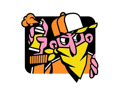 Graffiti Window aerosol bomb caps graffiti illustration spray street tag vandal vector