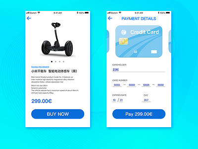 Credit Card Checkout app ui ux