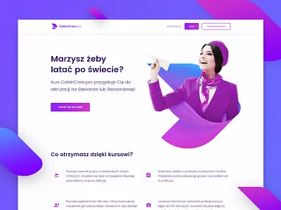 Cabin Crew design homepage keyvisual ui ux