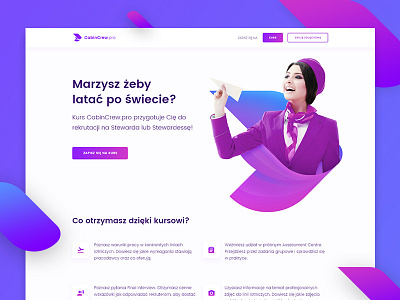 Cabin Crew design homepage keyvisual ui ux