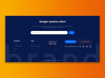 Dark footer design blue brand branding colorful colors contact footer footer design google graphic design menu newsletter newsletter design ui ux web design web dev webflow