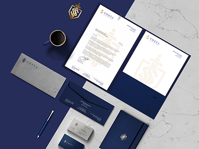 Costa Law Firm branding lawyer lawyers logo logo design logotypo monogram stationery