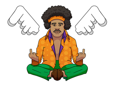 Jimi Hendrix illustraton vector