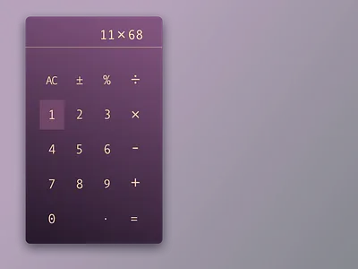 Calculator button colors daily 100 daily004 dailyui gradient purple