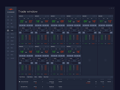 Condor. PC program design blockchain coin crypto cryptocurrency dashboard exchange interface pc program ui ux