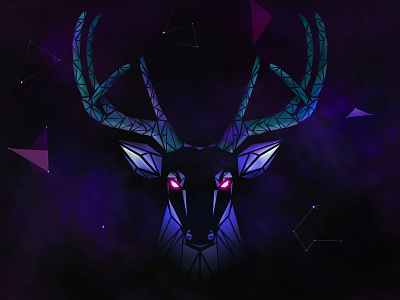 Qlimax Stag 2.0 bleu dark deep galaxy game gamechanger hardstyle mystical pink purple qlimax shapes space stag stars