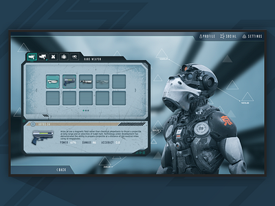 Sci-Fi Game fi game game interface gui gun selection gunners hud interface loadoutmenu menu sci sci fi sci fi