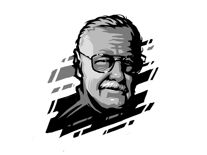 Stan Lee design dlanid excelsior illustration lee marvel simple sketch spiderman stan stanlee