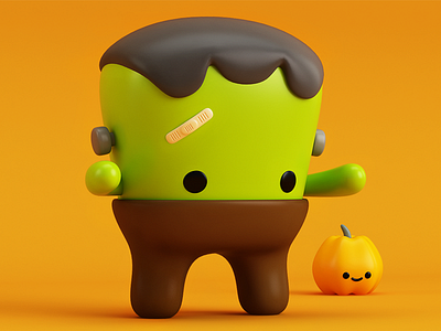 Franky 3d character cinema4d design digitalart halloween illustration monster