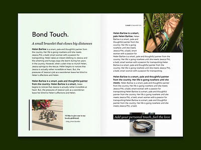 Magazine Product Page bracelets layout magazine ui wearables