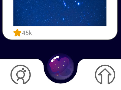 Toolbar design for stargazing app affinity designer design space