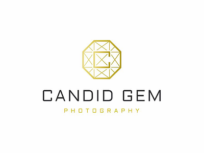 Candid Gem Photography Logo branding c diamond gem logo logo design photography studio