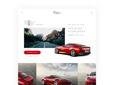 Ferrari Portofino design typography ui