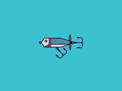 Lure Series - Prop art blue color colour design drawing fishing geometric icon illustration line logo minimal minimalistic modern shape simple vector