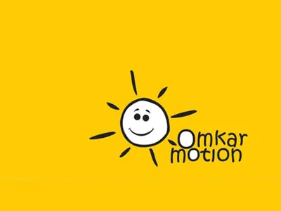 Omkarmotion_Company Logo design flat icon illustration logo minimal type typography ui vector web