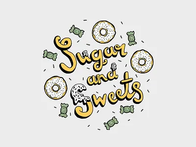 Logo design for a candy gifting co. branding hand drawn hand lettered font illustration logo logodesign