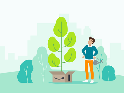 Growing your business box growing plant plants seed small seller startup watering can